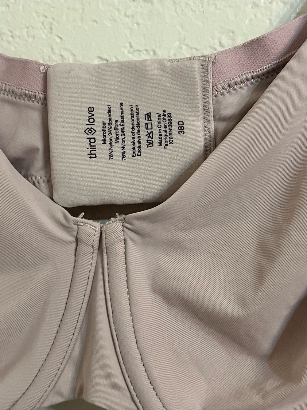 ThirdLove bra Dusty rose Underwire 38d second skin unlined microfiber coverage - Picture 3 of 7